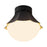 Kuzco Shelton 12" Black Semi-Flush Mount, Matte Black