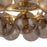 Kuzco Faye 18" Gold Semi-Flush Mount, Brushed Gold/Smoked Glass