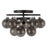 Kuzco Faye 18" Black Semi-Flush Mount, Matte Black/Smoked Solid Glass