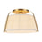 Kuzco Scout 13" Gold Semi-Flush Mount, Brushed Gold/White Linen