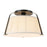 Kuzco Scout 13" Black Semi-Flush Mount, Matte Black/White Linen