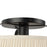 Kuzco Scout 13" Black Semi-Flush Mount, Matte Black/White Linen