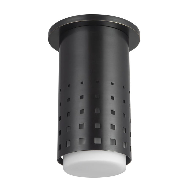 Kuzco Astoria 5" Black Semi-Flush Mount, Urban Bronze
