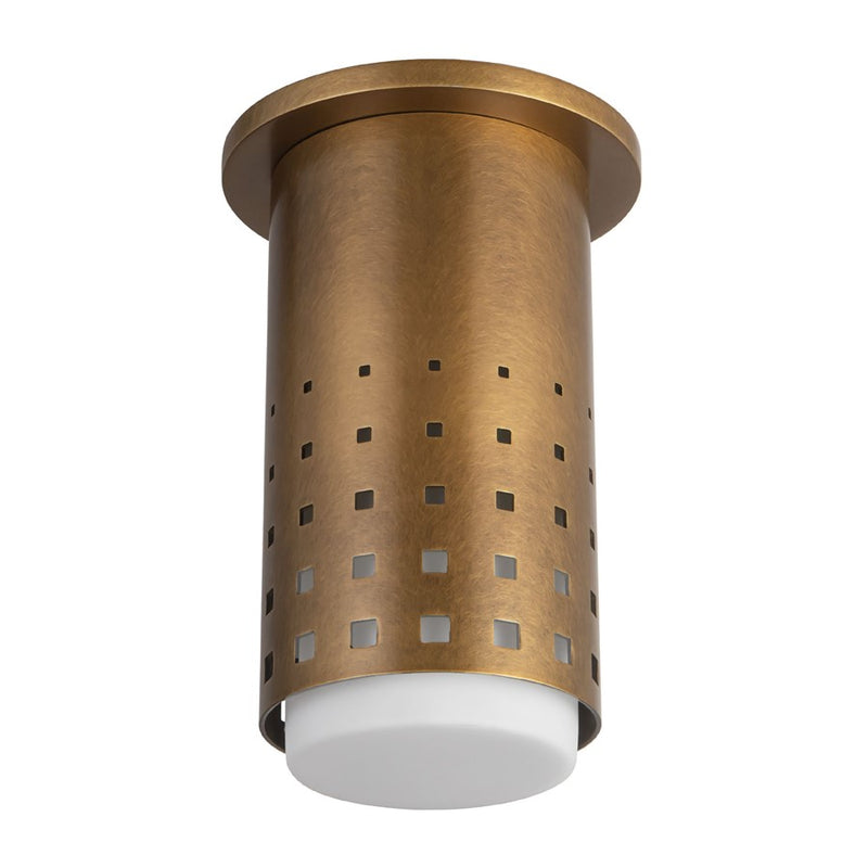 Kuzco Astoria 5" Brass Semi-Flush Mount, Vintage Brass