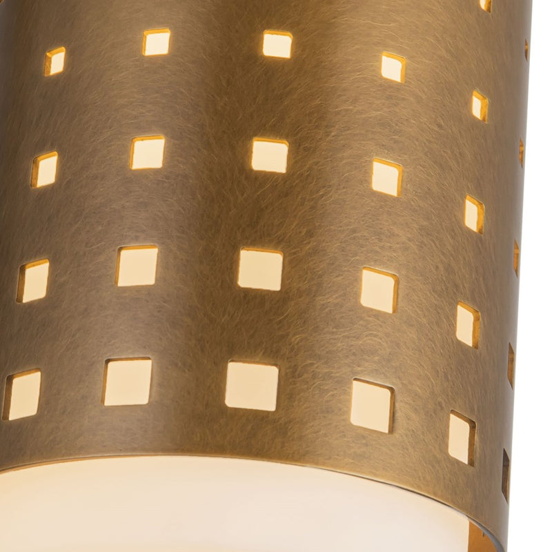 Kuzco Astoria 5" Brass Semi-Flush Mount, Vintage Brass
