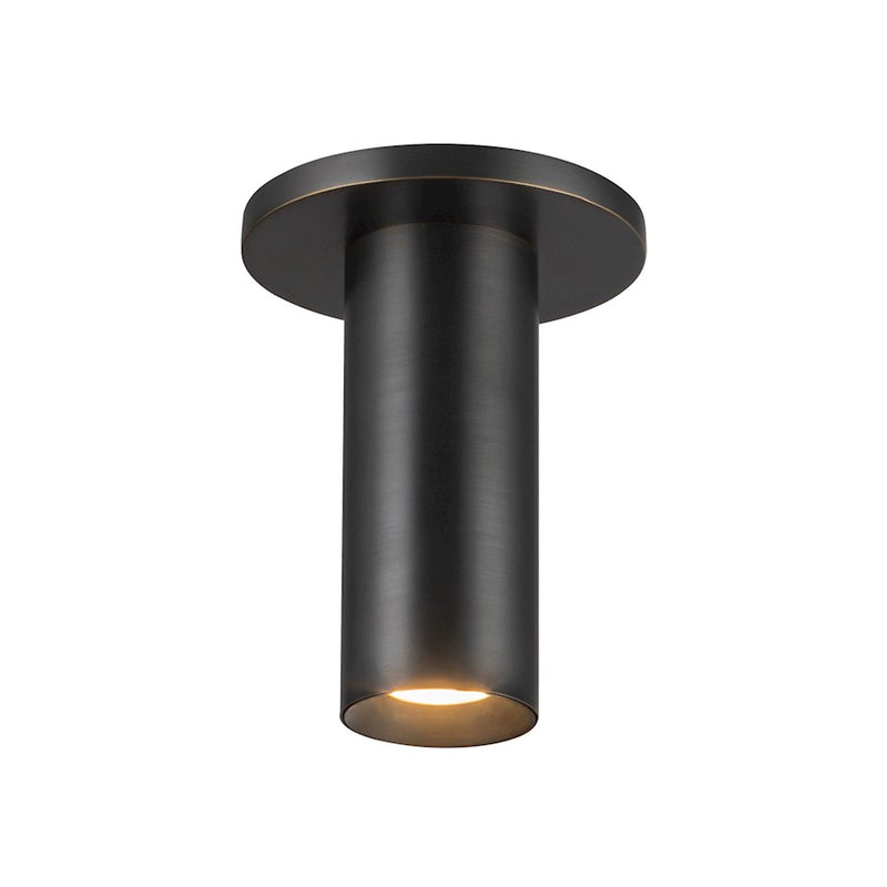 Kuzco Mason 6in LED Semi-Flush Mount | Modern Urban Bronze Aluminum and Clear Acrylic Optics | Living Room & Dining Room Ceiling | Model SF90406-UB