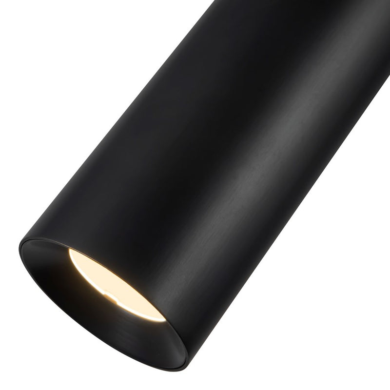 Kuzco Mason 5" Black Dimmable LED Semi-Flush Mount, Urban Bronze