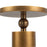Kuzco Mason 5" Brass Dimmable LED Semi-Flush Mount, Vintage Brass