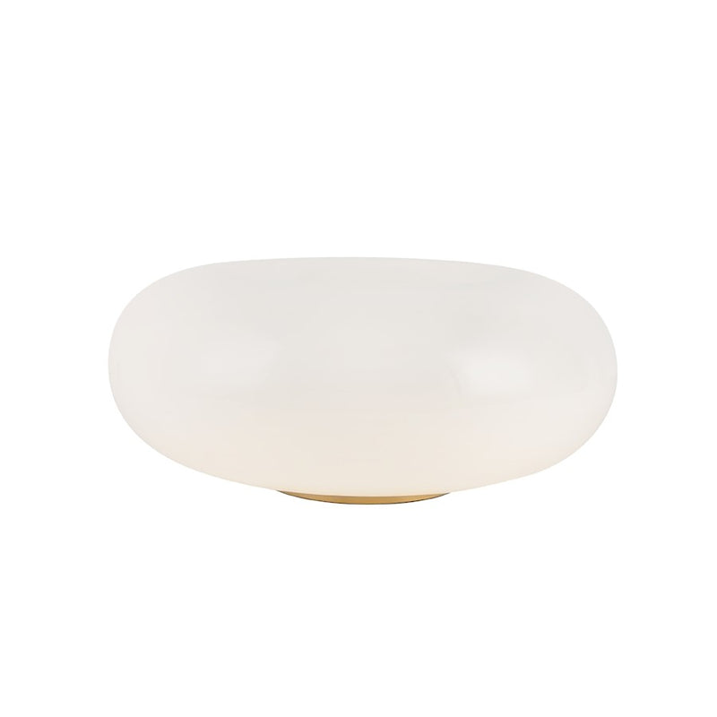 Kuzco Nimbus 13" Table Lamp, Vintage Brass/Opal Glass/Opal Glass