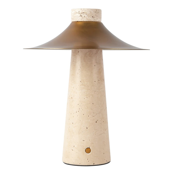 Kuzco Hagen 12" Brass Dimmable LED Table Lamp, Vintage Brass