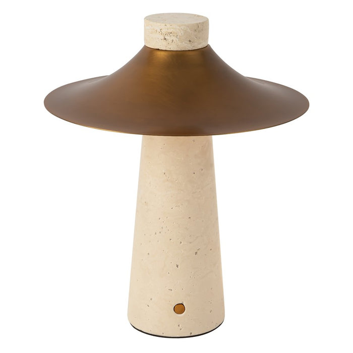 Kuzco Hagen 12" Brass Dimmable LED Table Lamp, Vintage Brass