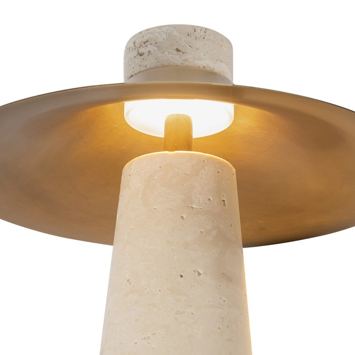 Kuzco Hagen 12" Brass Dimmable LED Table Lamp, Vintage Brass