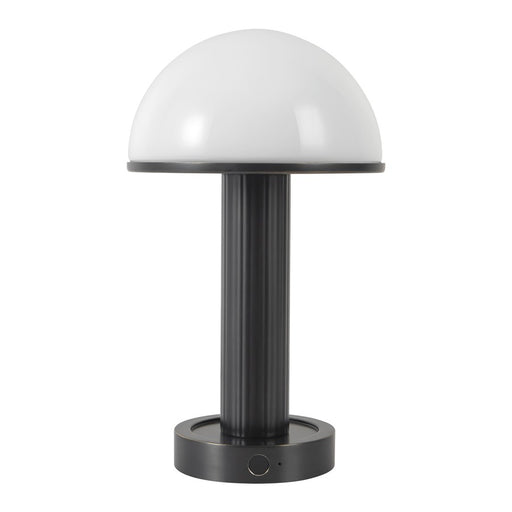 Kuzco Vienna 9" Black Dimmable LED Table Lamp, Urban Bronze/Opal