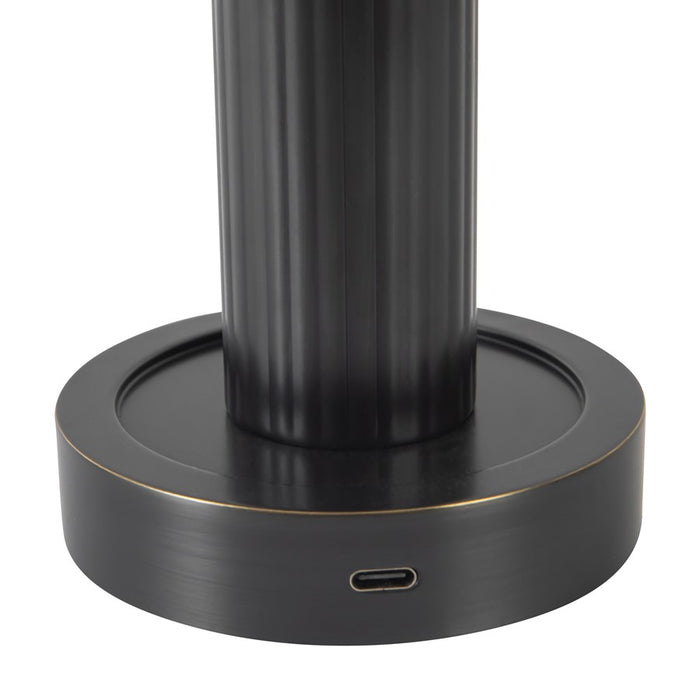 Kuzco Vienna 9" Black Dimmable LED Table Lamp, Urban Bronze/Opal