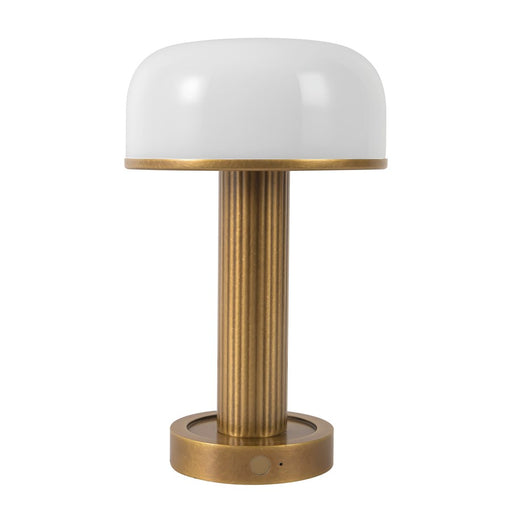 Kuzco Vienna 9" Brass Dimmable LED Table Lamp, Vintage Brass
