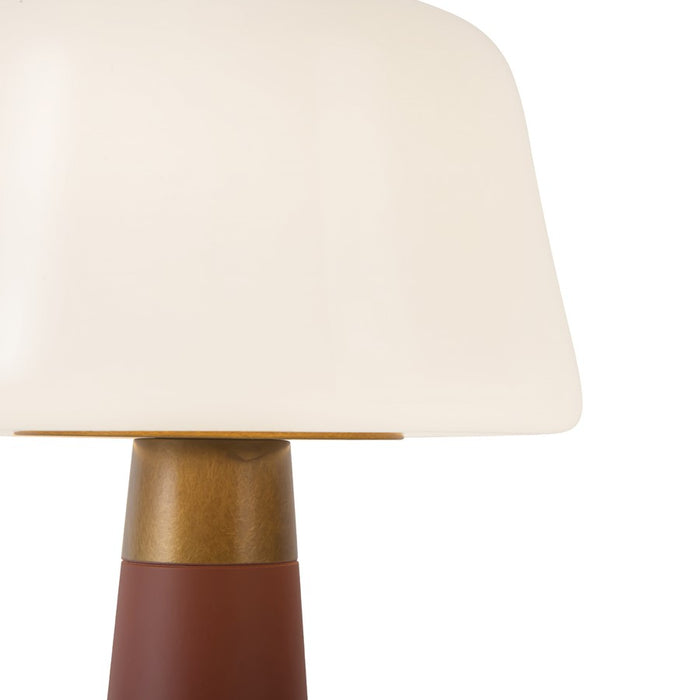 Kuzco Clemence 11" Red Dimmable LED Table Lamp, Burgundy