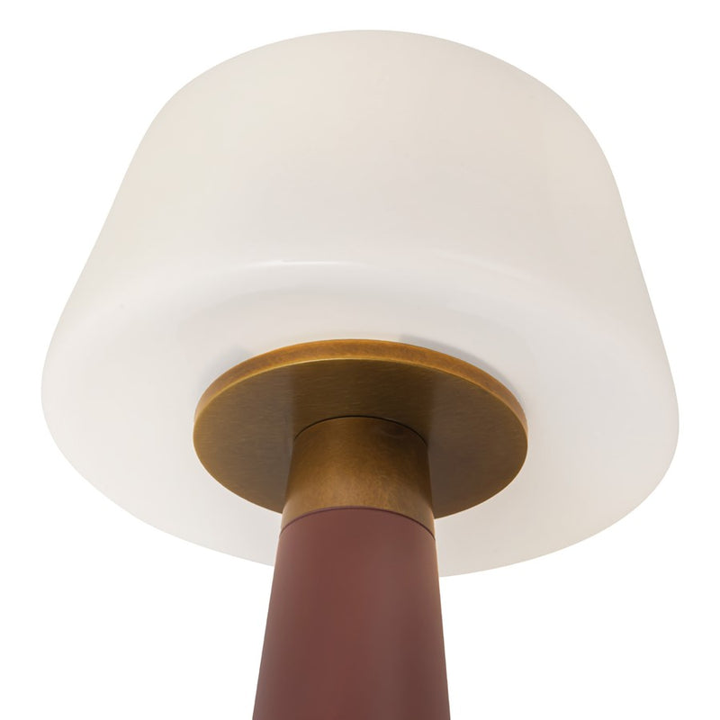 Kuzco Clemence 11" Red Dimmable LED Table Lamp, Burgundy