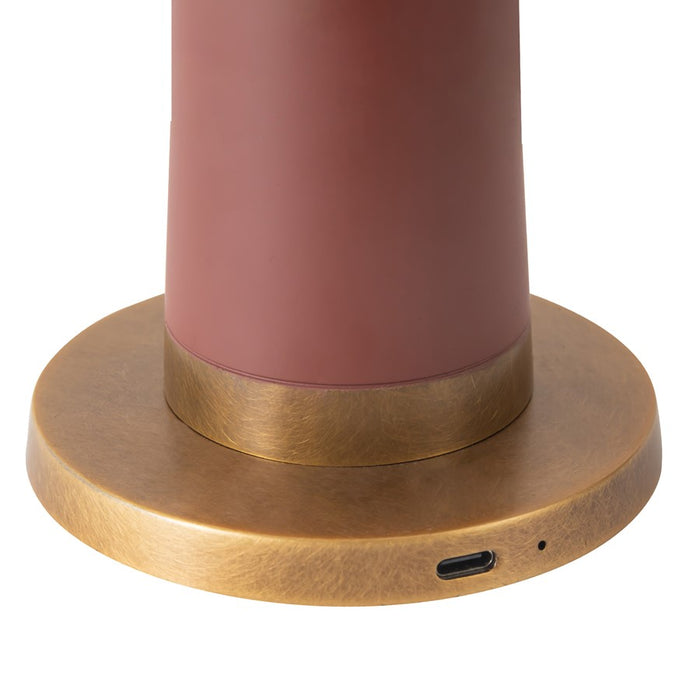 Kuzco Clemence 11" Red Dimmable LED Table Lamp, Burgundy