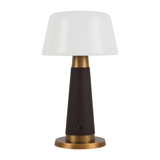 Kuzco Clemence 11" Brown Dimmable LED Table, Espresso Vegan Leather