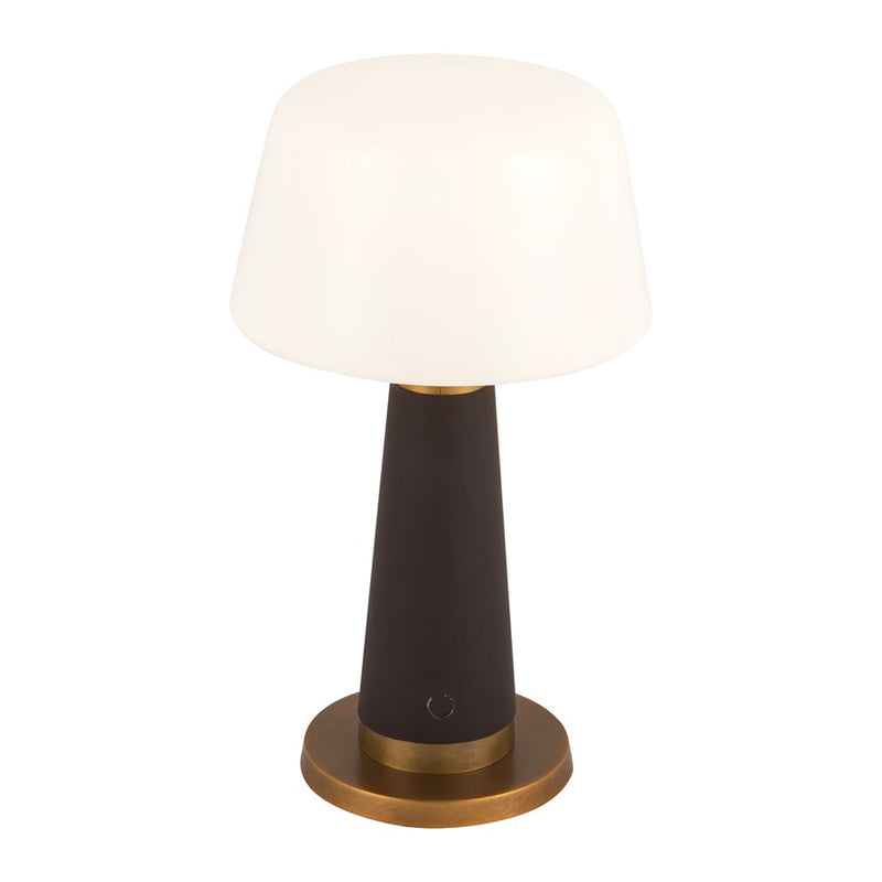 Kuzco Clemence 11" Brown Dimmable LED Table, Espresso Vegan Leather
