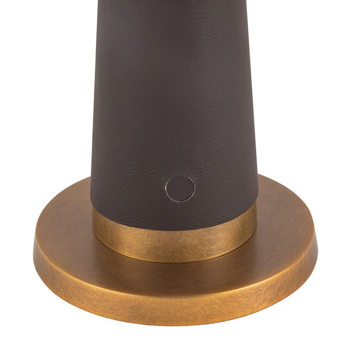 Kuzco Clemence 11" Brown Dimmable LED Table, Espresso Vegan Leather