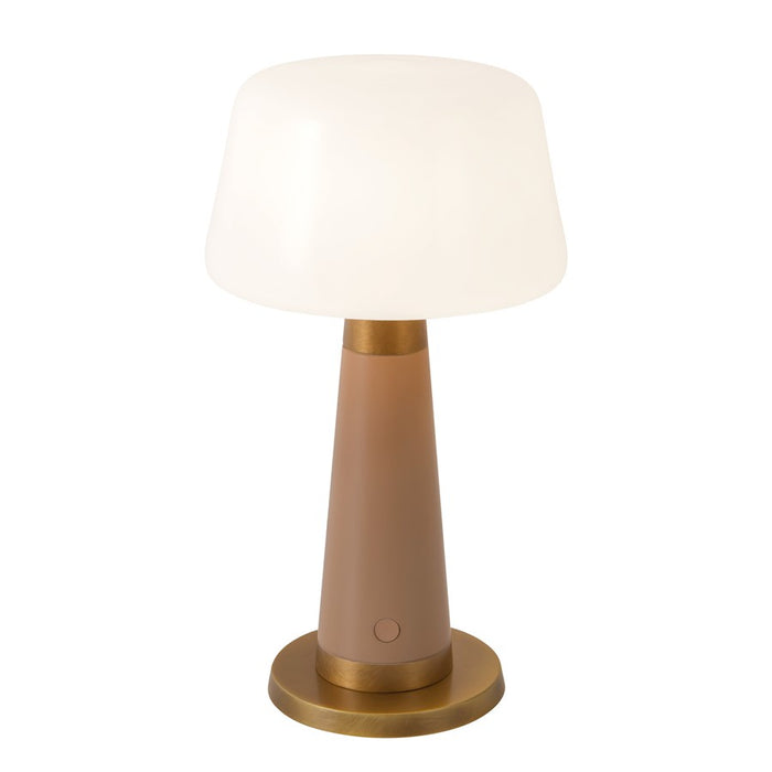 Kuzco Clemence 11" Red Dimmable LED Table Lamp, Peach