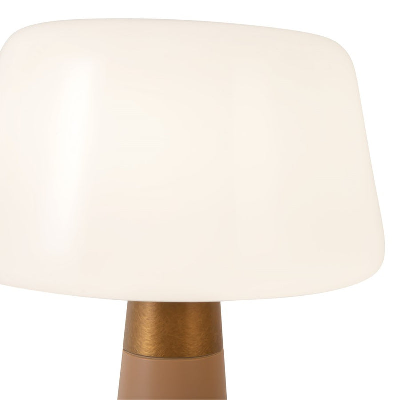 Kuzco Clemence 11" Red Dimmable LED Table Lamp, Peach