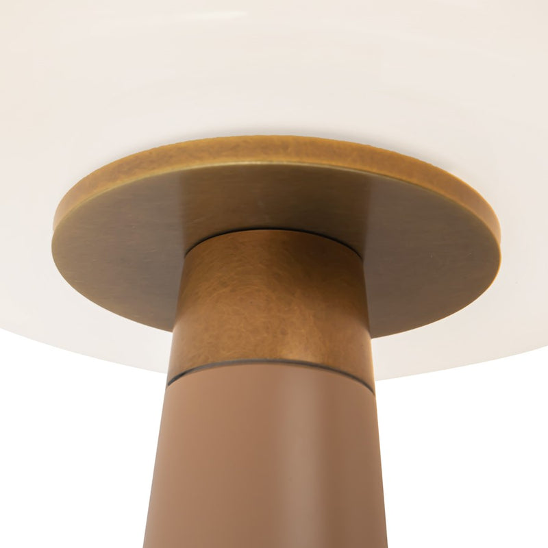 Kuzco Clemence 11" Red Dimmable LED Table Lamp, Peach