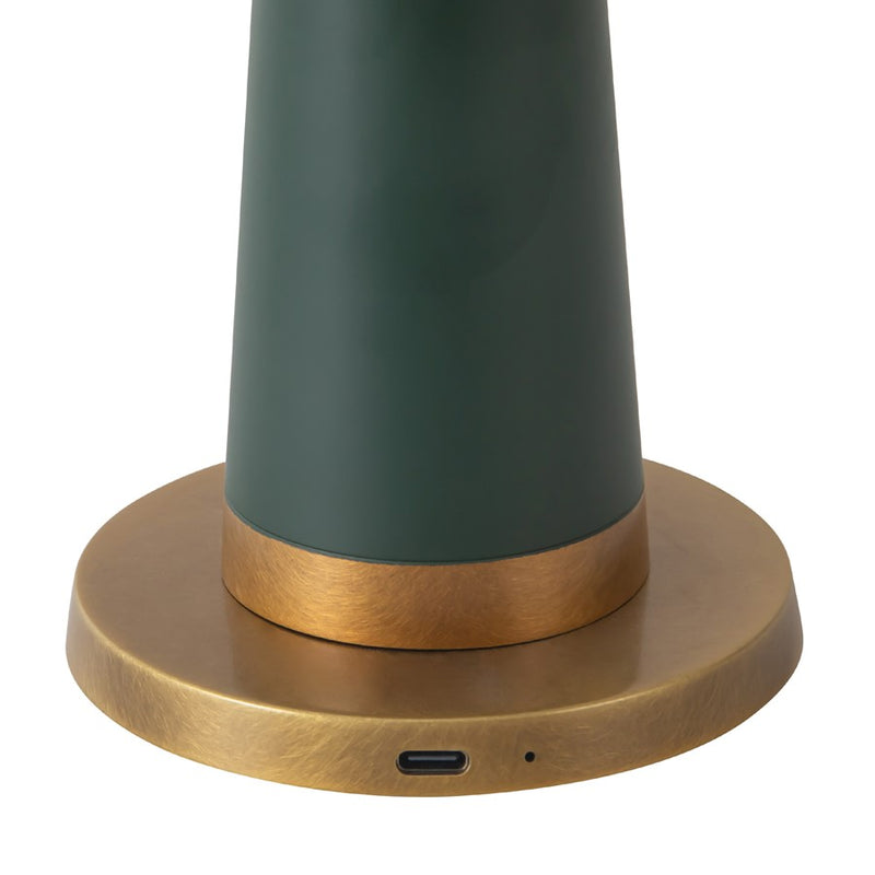 Kuzco Clemence 11" Green Dimmable LED Table Lamp, Pine Green