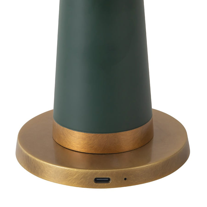 Kuzco Clemence 11" Green Dimmable LED Table Lamp, Pine Green