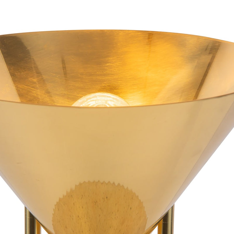 Kuzco Versus 15" Brass Table Lamp, Patina Brass