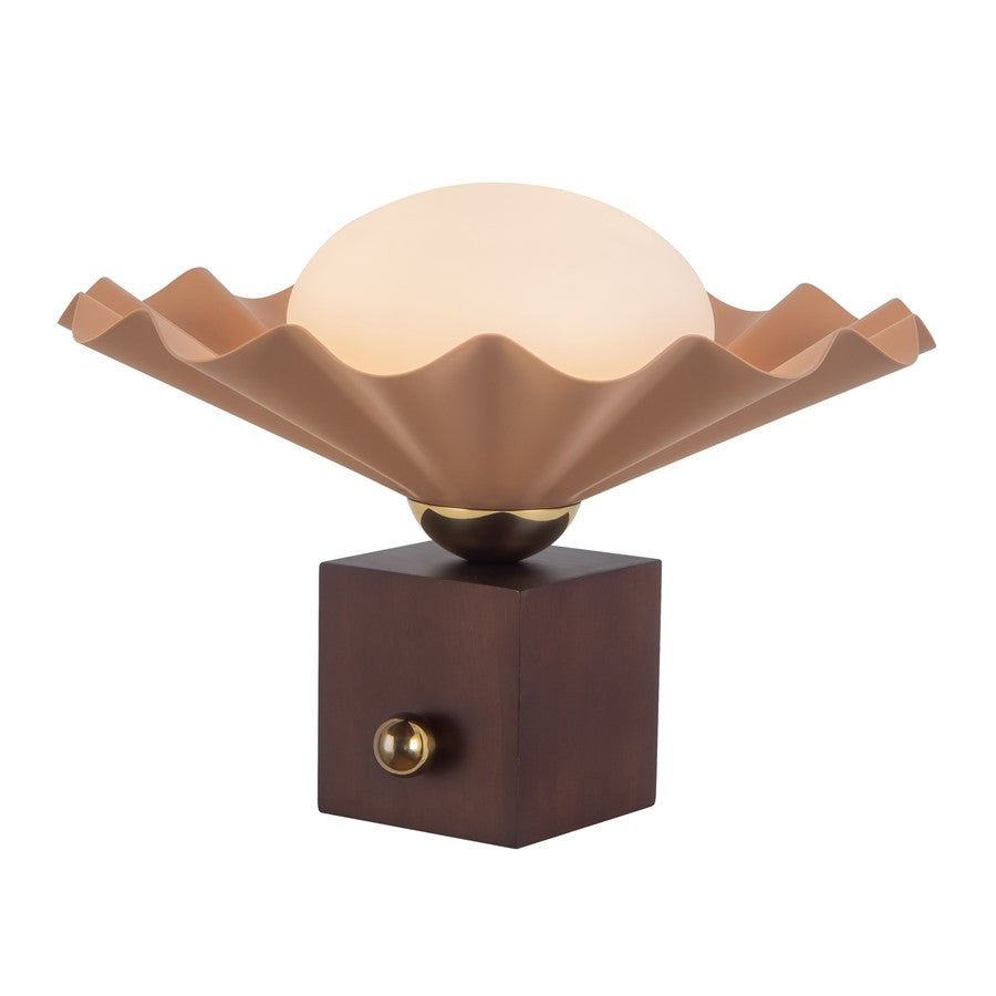 Kuzco Furrow 9" Red Table Lamp, Peach - TL354012PEC
