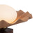 Kuzco Furrow 9" Red Table Lamp, Peach