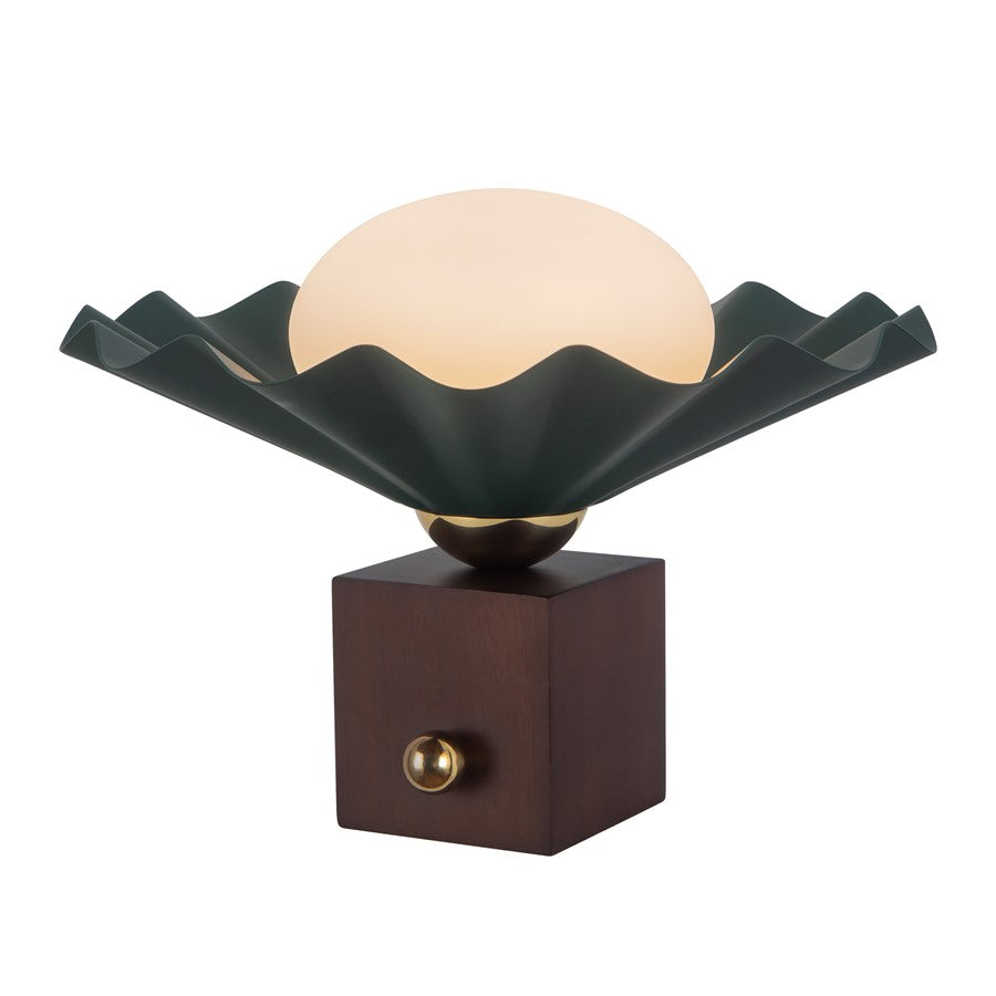 Kuzco Furrow 9" Green Table Lamp, Pine Green - TL354012PGN