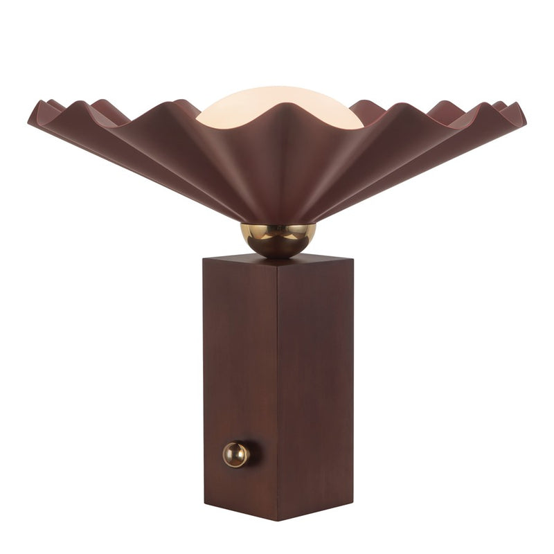 Kuzco Furrow 14" Red Table Lamp, Burgundy - TL354116BGD
