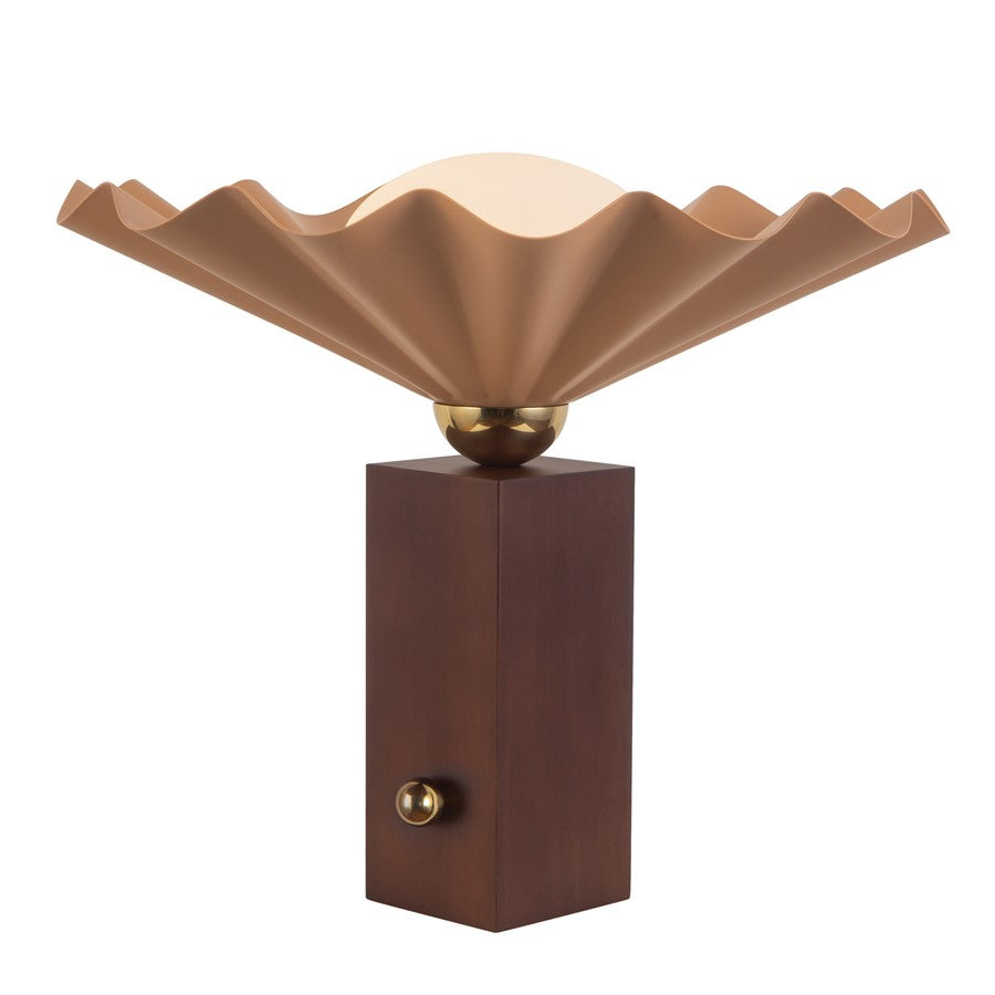 Kuzco Furrow 14" Red Table Lamp, Peach - TL354116PEC
