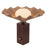 Kuzco Furrow 14" Red Table Lamp, Peach