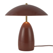 Kuzco Poppy 12" LED Table Lamp, Burgundy/Steel Shade - TL437012BGD