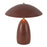 Kuzco Poppy 12" LED Table Lamp, Burgundy/Steel Shade