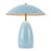 Kuzco Poppy 12" LED Table Lamp, Cerulean/Steel Shade