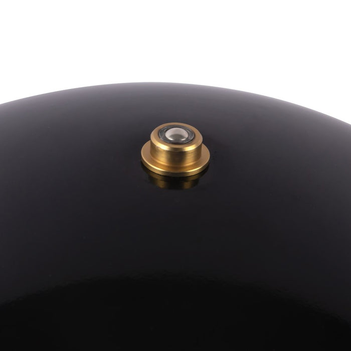 Kuzco Poppy 12" Black Dimmable LED Table Lamp, Glossy Black