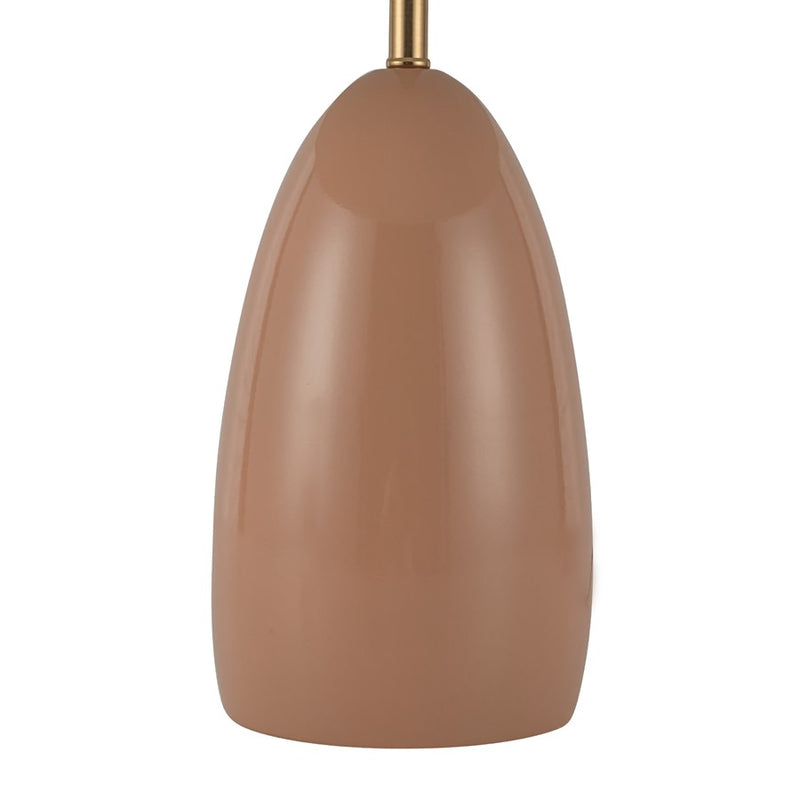Kuzco Poppy 12" LED Table Lamp, Peach/Steel Shade