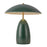Kuzco Poppy 12" LED Table Lamp, Pine Green/Steel Shade