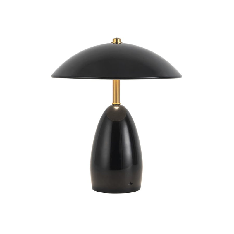 Kuzco Poppy 9" Blk Dim LED Table Lamp, Glossy Blk - TL437409GBK