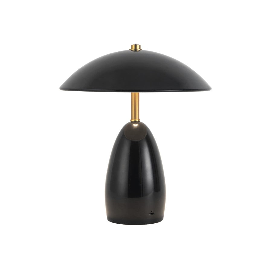 Kuzco Poppy 9" Blk Dim LED Table Lamp, Glossy Blk - TL437409GBK