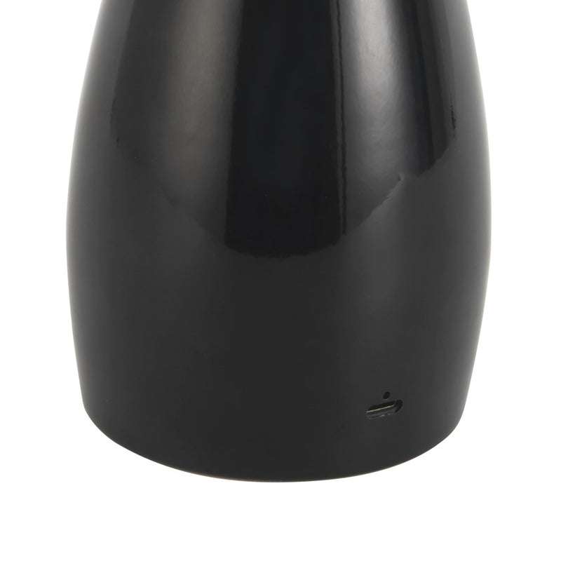 Kuzco Poppy 9" Black Dimmable LED Table Lamp, Glossy Black