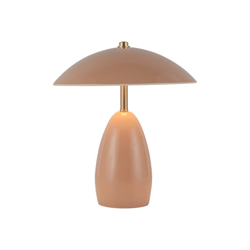 Kuzco Poppy 9" LED Table Lamp, Peach/Steel Shade - TL437409PEC