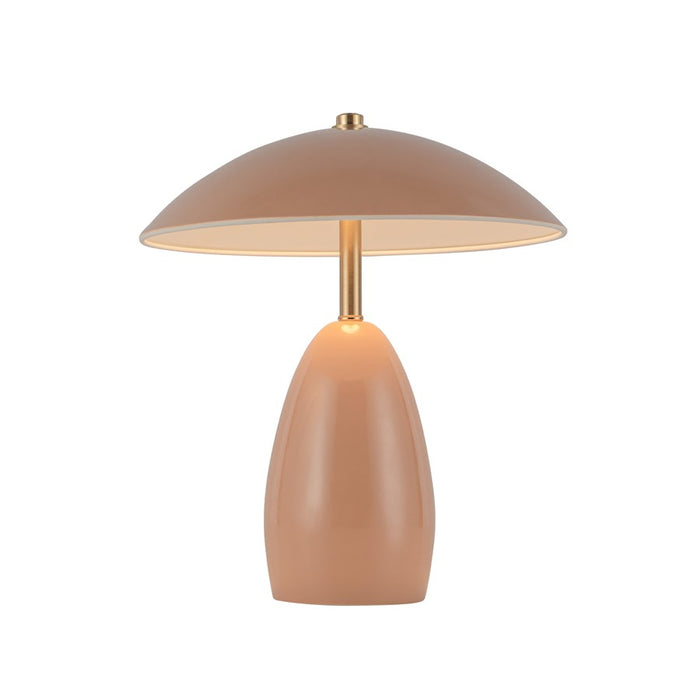 Kuzco Poppy 9" LED Table Lamp, Peach/Steel Shade