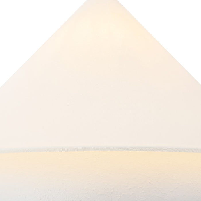 Kuzco Rowan 17" Wht Table Lamp, Antique Wht/White Linen