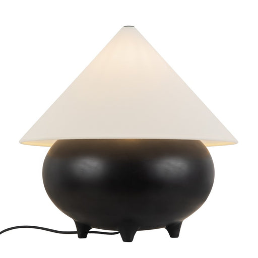 Kuzco Rowan 17" Blk Table Lamp, Matte Black/White Linen - TL453017MBWL